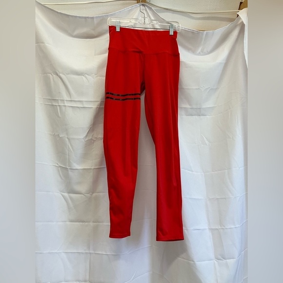 Pants - Red High-Waisted Leggings